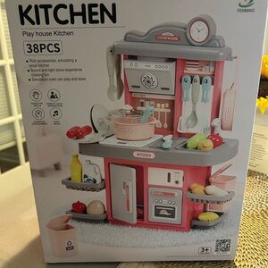 Pink and Gray Child’s Play Kitchen Set